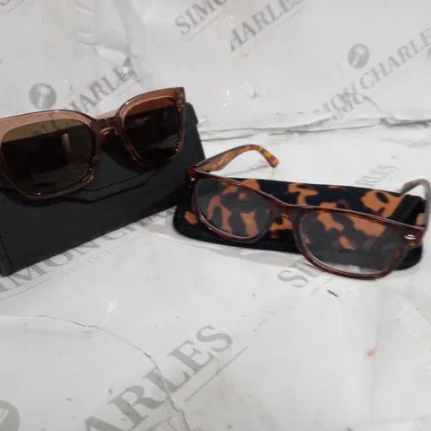 HUMMINGBIRD SUNGLASSES AND READING GLASSES IN TAN