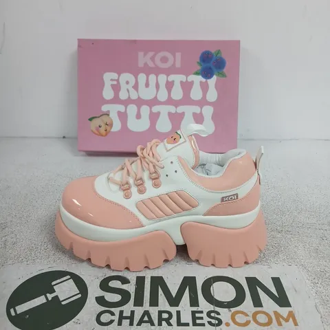 KOI PEACH ICED TEA TRAINERS – ORANGE, UK 8