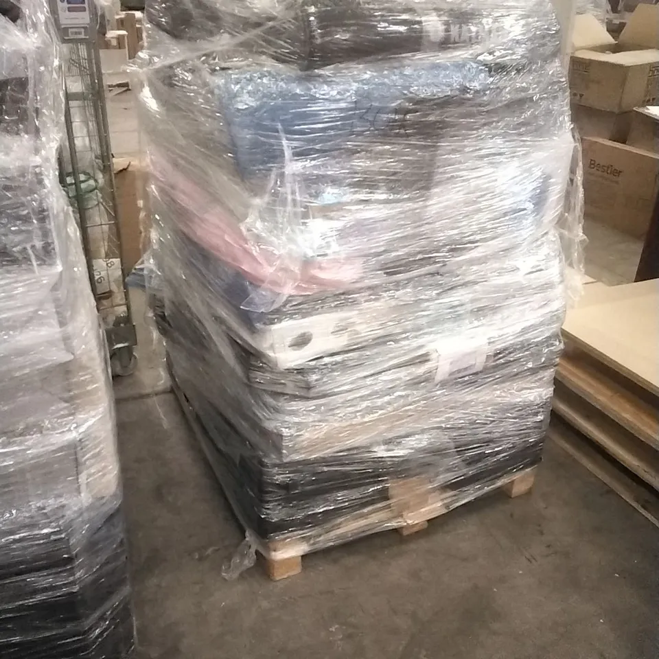 PALLET OF ASSORTED HOUSEHOLD GOODS AND PRODUCTS TO INCLUDE; YOGA MAT, FANS, CAMPING WAGON, EXTENSION LEAD ETC