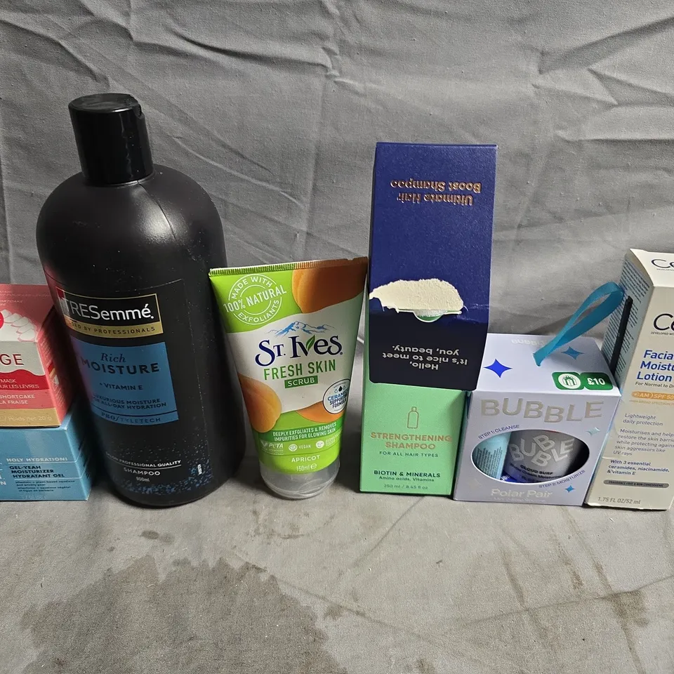 APPROXIMATELY 15 ASSORTED HEALTH & BEAUTY PRODUCTS TO INCLUDE TRESEMME, CERAVE AND ELF