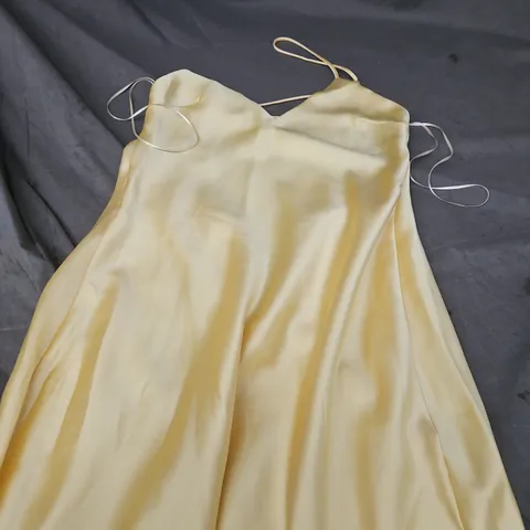 ZARA BEIGE SATIN SLIP DRESS - WOMEN'S SIZE S
