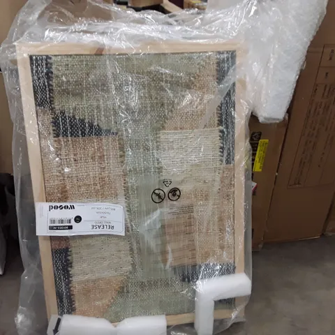 WRAPPED RELEASE WALL DECOR ON JUTE 