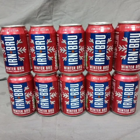 LOT OF 22 330ML CANS OF IRN BRU WINTER EDITION