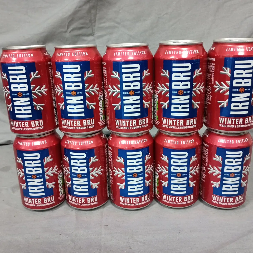LOT OF 22 330ML CANS OF IRN BRU WINTER EDITION