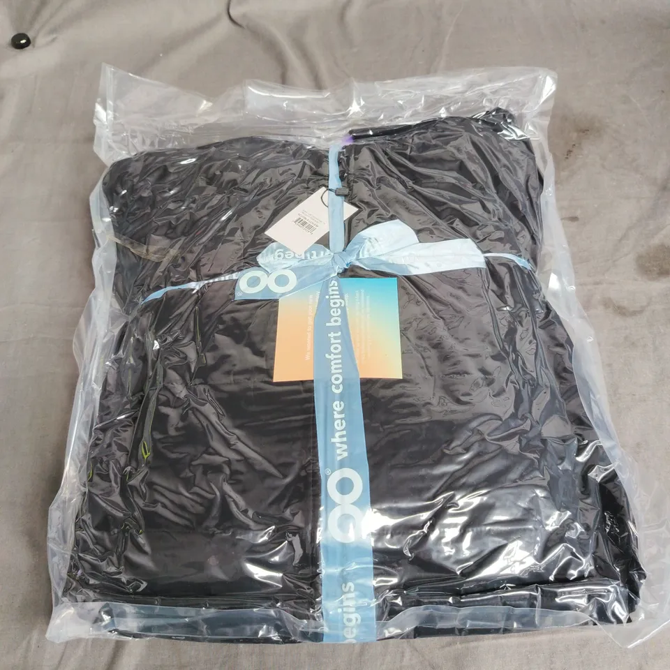 OODIE BLACK & LILAC CHECKER PRINT ZIP-THROUGH OUTDOOR JACKET, SIZE S