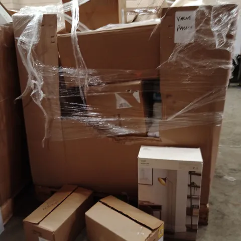 PALLET OF ASSORTED DESIGNER LIGHTING PRODUCTS TO INCLUDE;MORGAN FLOOR LAMP,WALL LIGHT, CEILING LIGHT