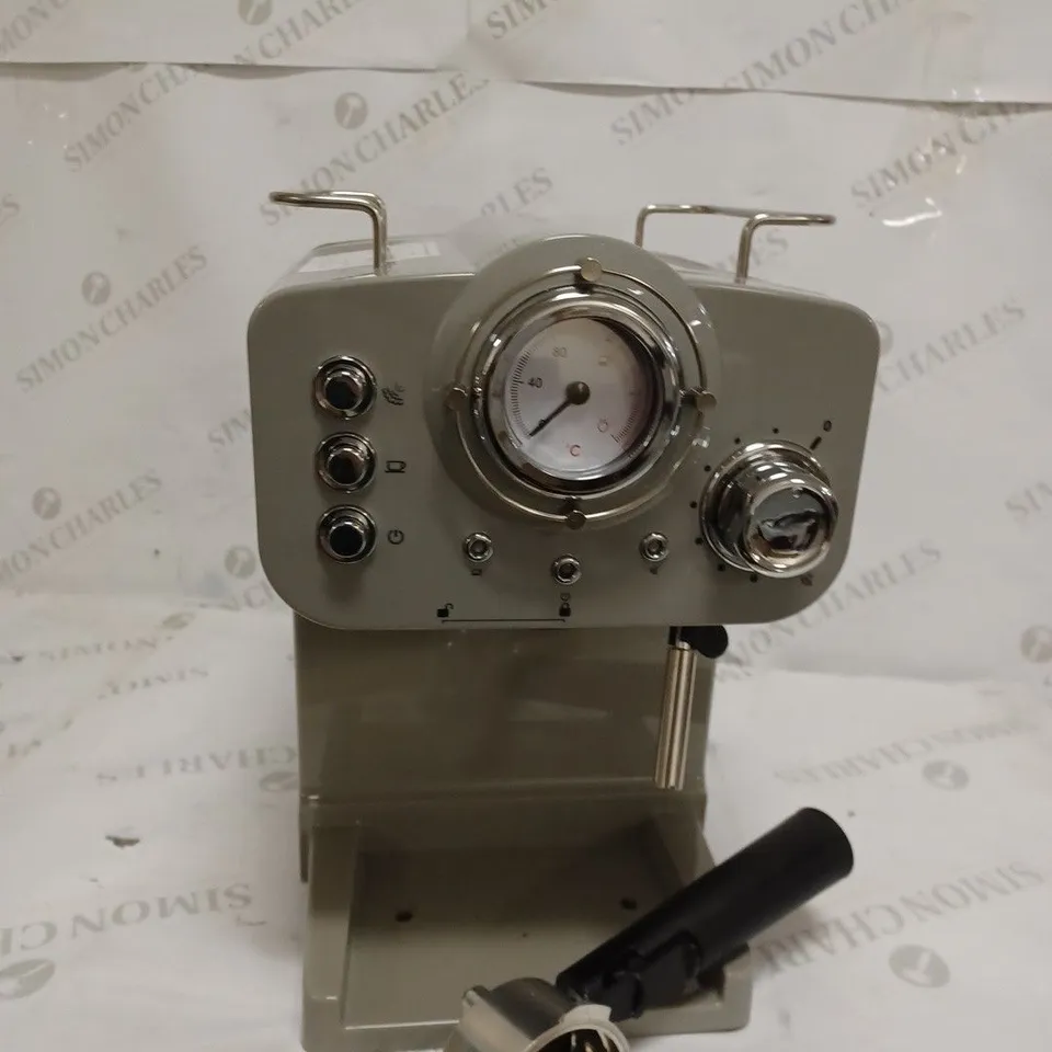 SWAN RETRO PUMP ESPRESSO COFFEE MACHINE - GREY