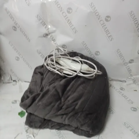 BOXED COZEE HOME VELVETSOFT HEATED THROW IN CHARCOAL