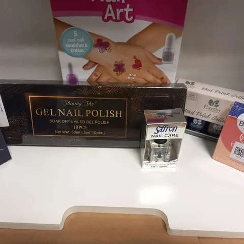 APPROXIMATELY 20 ASSORTED NAIL BASED PRODUCTS TO INCLUDE; BEETLES, SHINING SHE AND AVON