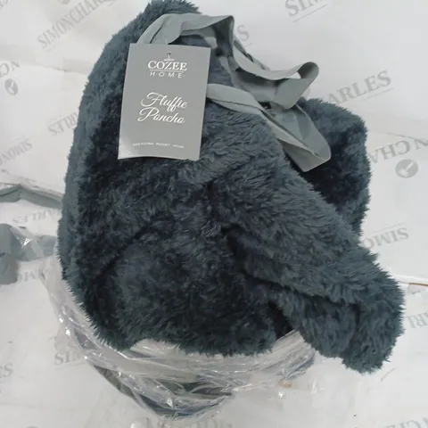 FLUFFY GREY PONCHO