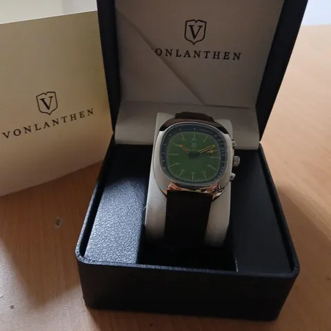 VONLANTHEN WRISTWATCH WITH GREEN DIAL – BOXED