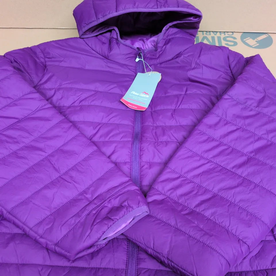 PETER STORM WOMEN'S PURPLE PUFFER JACKET WITH HOOD – UK 22 (W)