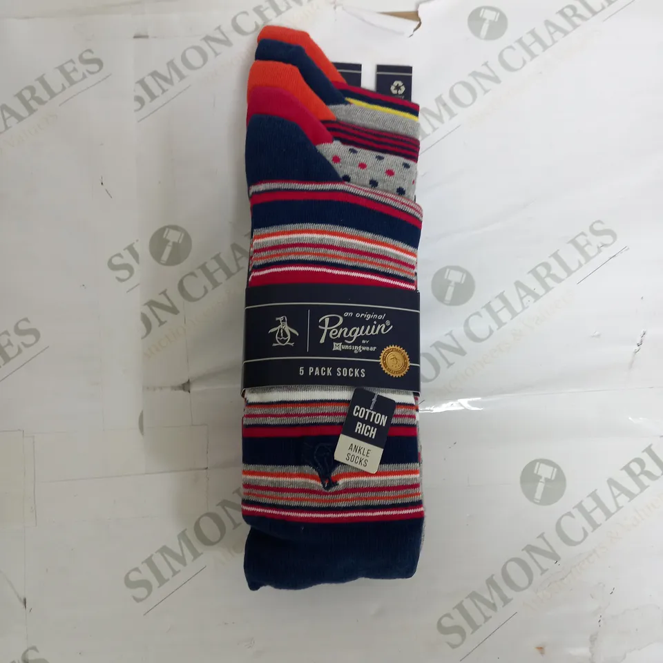 PENGUIN 5 PACK OF SOCKS - 7-11