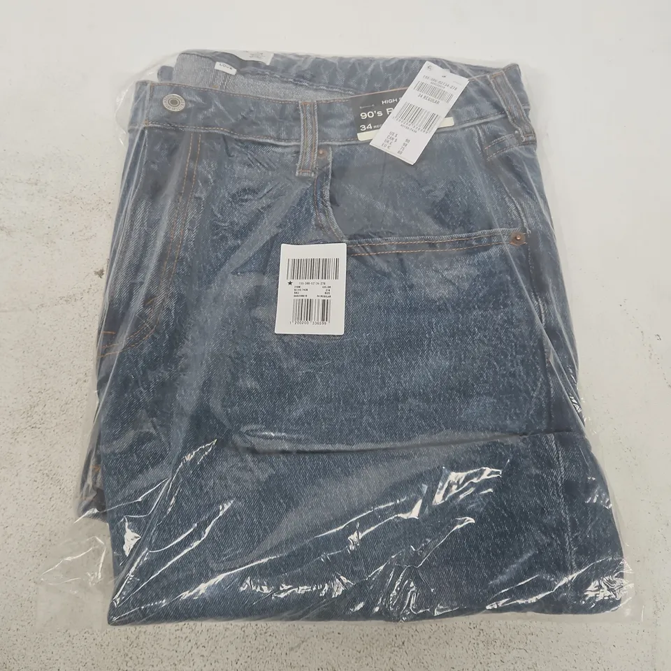 BAGGED CURVE LOVE HIGH RISE 90S RELAXED JEAN IN NAVY - 34 REG