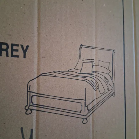 BRAND NEW BOXED BAKERSFIELD ANTIQUE GREY SINGLE BEDFRAME(4 BOXES)