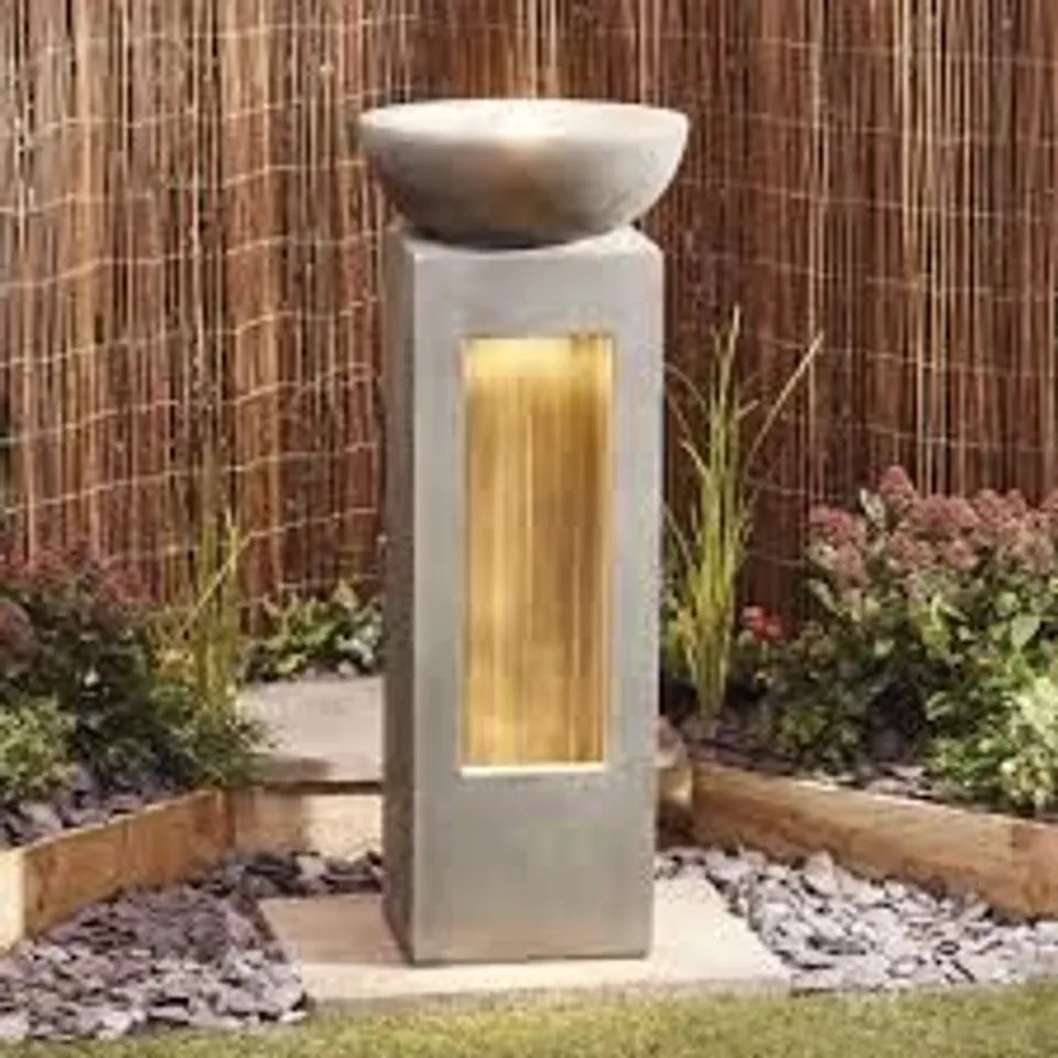 A BOXED TINDELL WEATHER RESISTANT FLOOR FOUNTAIN
