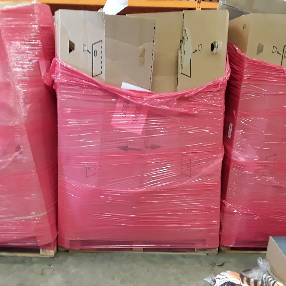 PALLET TO CONTAIN AN ASSORTMENT OF HOUSEHOLD ITEMS TO INCLUDE SHOWER MIXER, PORTABLE WARDROBE, KIDSCARTIST EASEL AND A PRESSURE WASHER ECT