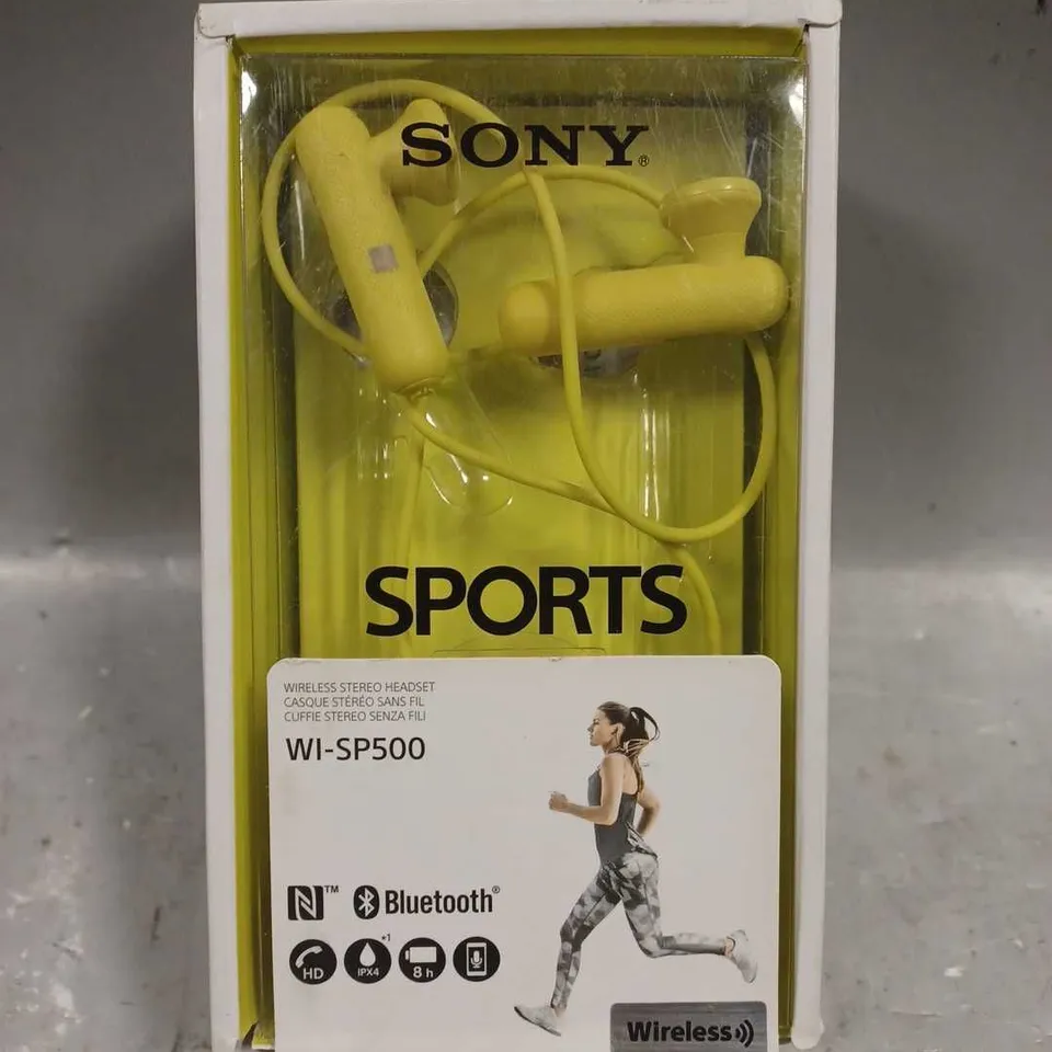 SONY WI-SP500Y WIRELESS BLUETOOTH HEADPHONES