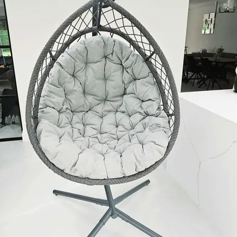 OUTLET MY GARDEN STORIES OSLO COLLAPSING HANGING EGG CHAIR - GREY