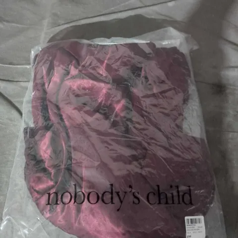 BAGGED NOBODY'S CHILD ALLURA MIDI DRESS – BURGUNDY – UK 14