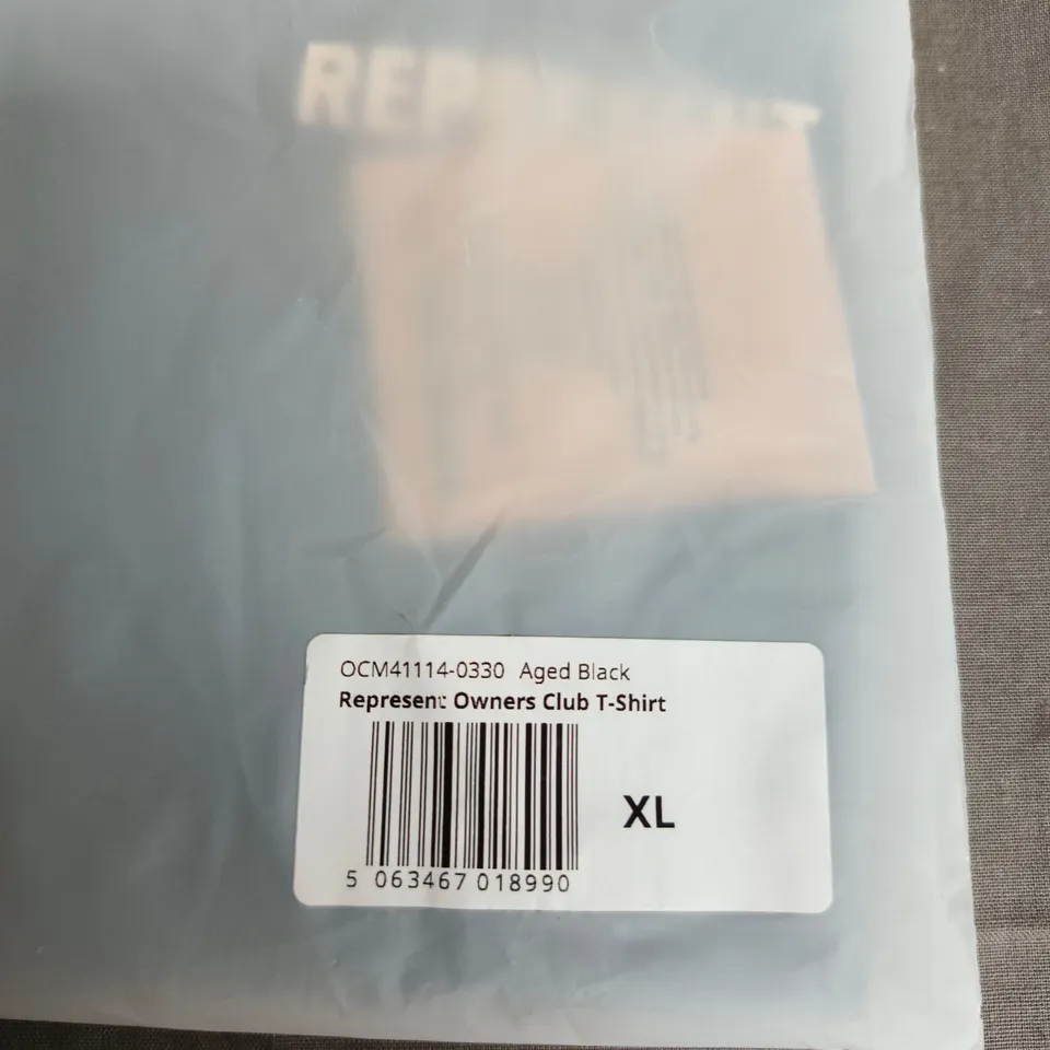 REPRESENT OWNERS CLUB T-SHIRT – AGED BLACK – XL