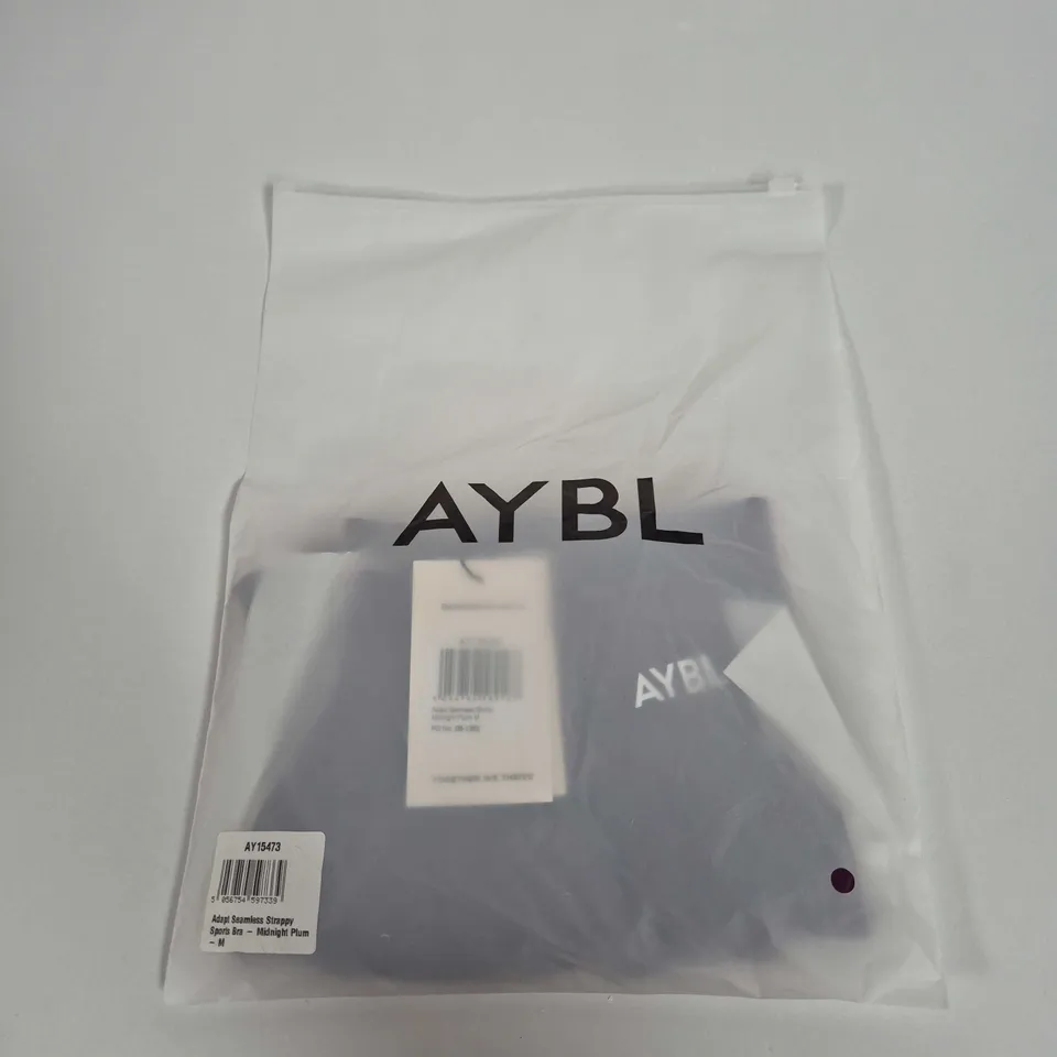AYBL ADAPT SEAMLESS STRAPPY SPORTS BRA – MIDNIGHT PLUM – UK M