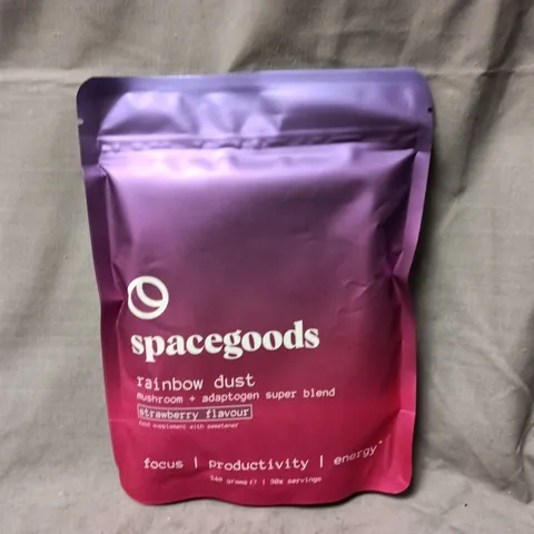 SPACEGOODS RAINBOW DUST – MUSHROOM + ADAPTOGEN SUPER BLEND, STRAWBERRY FLAVOUR (240 G, 30X SERVINGS)