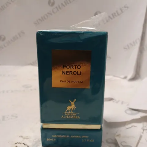 BOXED AND SEALED PORTO NEROLI EAU DE PARFUM MAISON ALHAMBRA VAPORISATEUR NATURAL SPRAY 80ML
