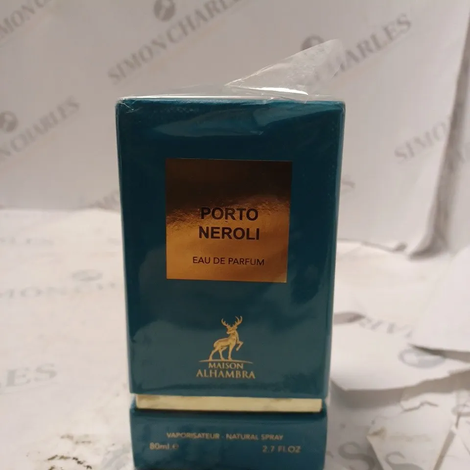 BOXED AND SEALED PORTO NEROLI EAU DE PARFUM MAISON ALHAMBRA VAPORISATEUR NATURAL SPRAY 80ML