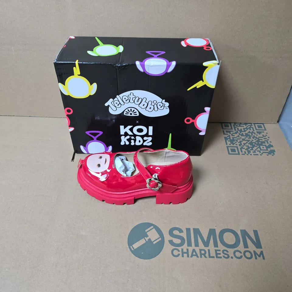 BOXED PAIR OF KOI PO TELETUBBIES KIDZ MARY JANES  - UK KIDS SIZE 11