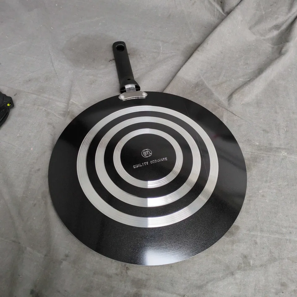 STL SECURE TAWA PAN 30CM – NON-STICK ALUMINIUM COOKWARE, BLACK