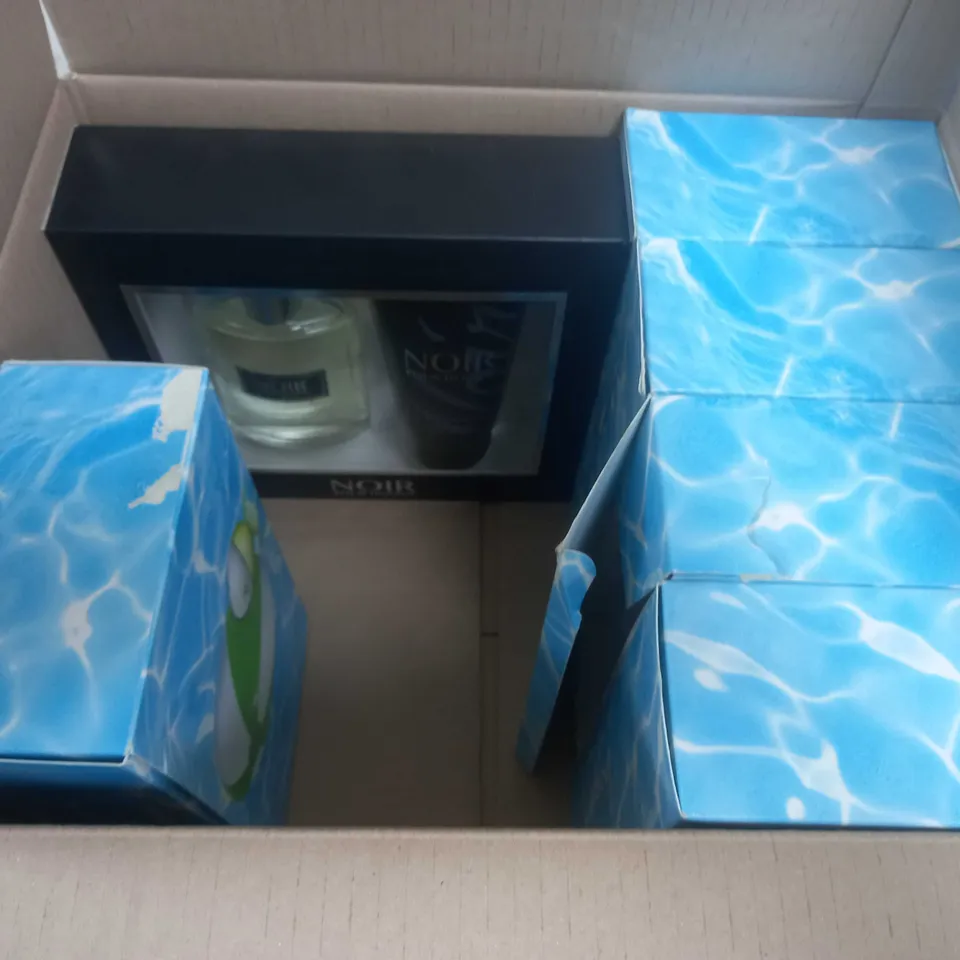 BOX OF APPROXIMATELY 8 ASSORTED HEALTH & BEAUTY ITEMS TO INCLUDE - NOIR POUR HOMME , DKNY DE DELICIOUS 