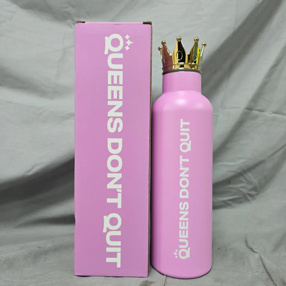 QUEENS DON'T QUIT WATER BOTTLE – BOXED 