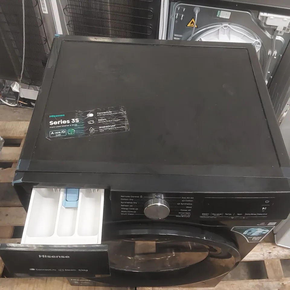 HISENSE WD3S9043BB3 3S SERIES WIFI-ENABLED 9 KG WASHER DRYER - BLACK