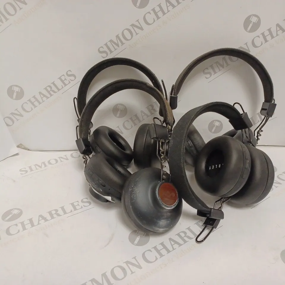 4 X HOUSE OF MARLEY POSITIVE VIBRATIONS 2 WIRELESS BLUETOOTH HEADPHONES 