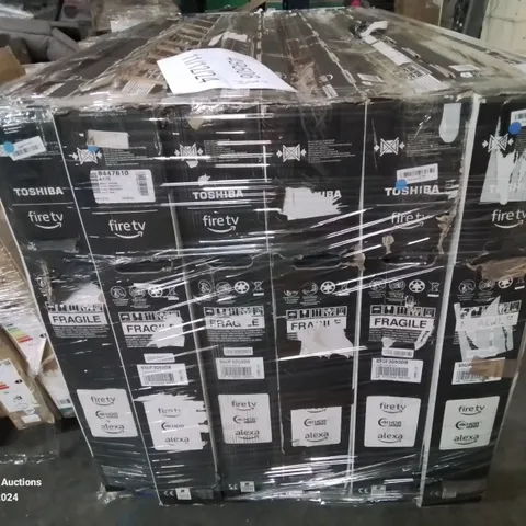 PALLET CONTAINING 6 TOSHIBA 4K 65" UNTESTED TELEVISIONS 