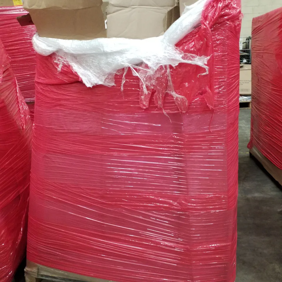 PALLET OF ASSORTED PRODUCTS INCLUDING PET GROOMING TABLE, COUNTERBALANCE MONITOR ARM, SHOWER MIXER, CORKBOARD, LED CEILING FAN