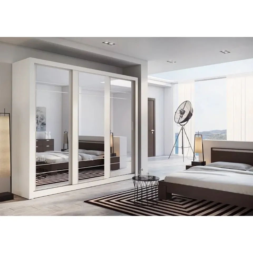 BOXED CREEKBLUFF 3 DOOR WARDROBE WHITE (BOX 1 OF 2 ONLY)