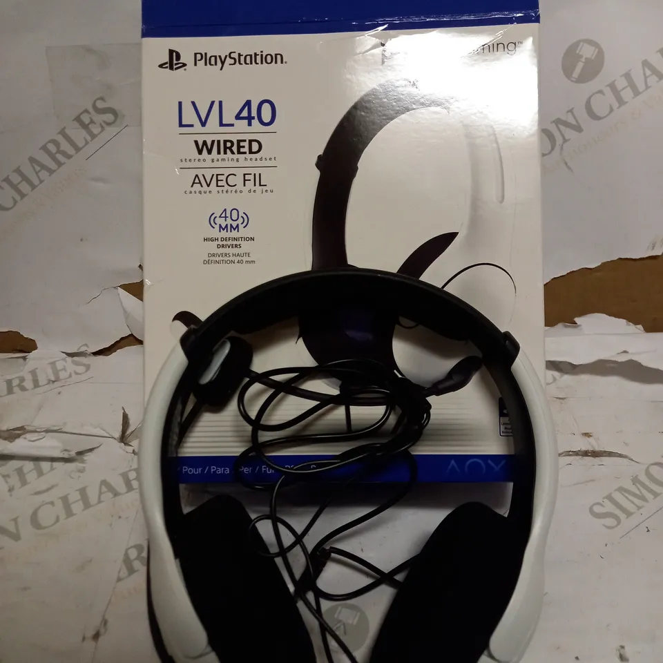 BOXED PDP GAMING LVL40 WIRED STEREO GAMING HEADSET - PLAYSTATION 5 & 4