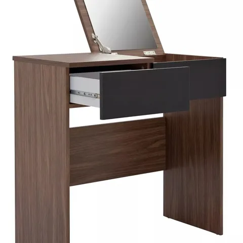 BRAND NEW BOXED MALIBU DRESSER & MIRROR SET WALNUT BLACK