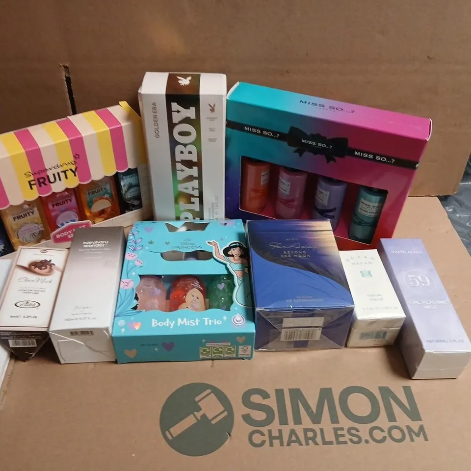APPROXIMATELY 10 ASSORTED BOXED FRAGRANCES TO INCLUDE; SUPERDRUG, MISS SO....?, CROWN PERFUMES AND NORTH MOON