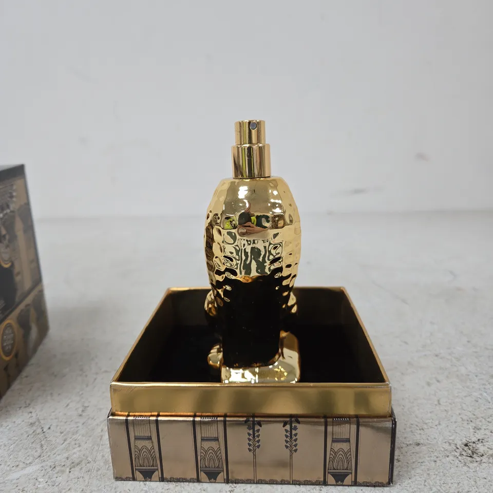 THE REGAL DYNASTY FRAGRANCE – ORNATE GOLD SPRAY BOTTLE WITH BOXED PACKAGING