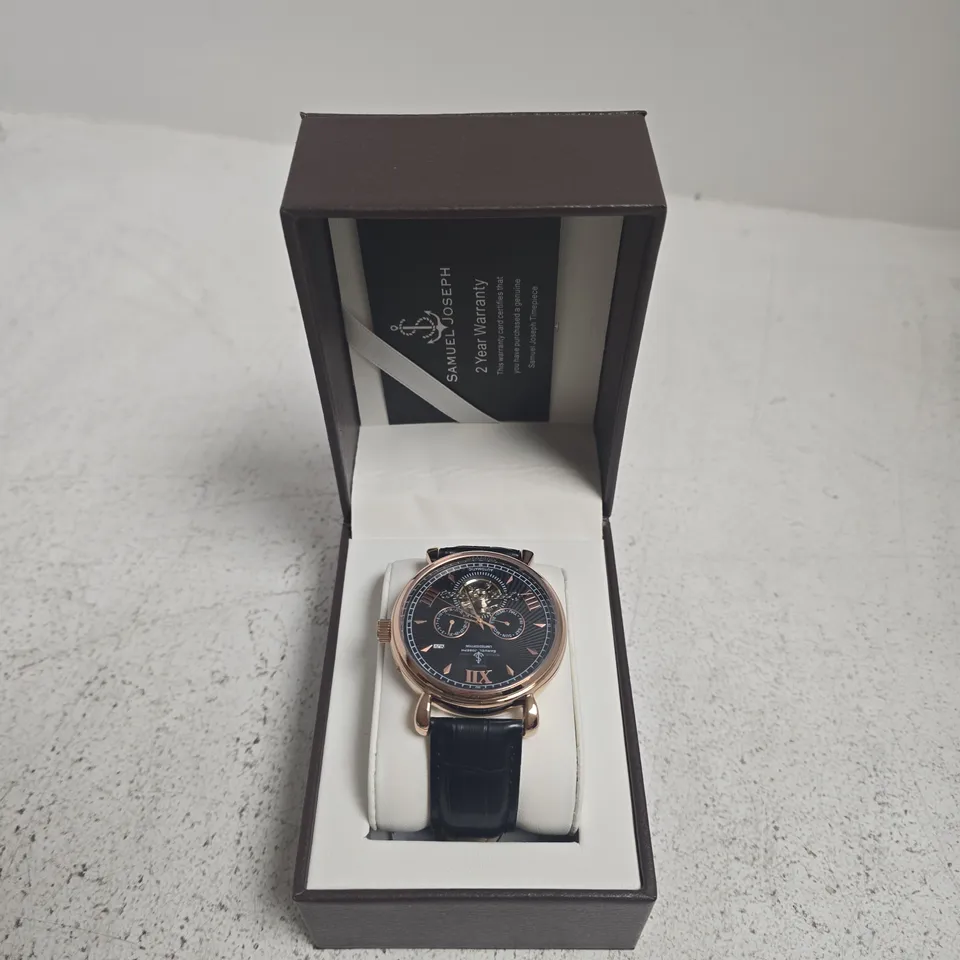 SAMUEL JOSEPH AUTOMATIC LIMITED EDITION WATCH IN ROSE GOLD/BLACK
