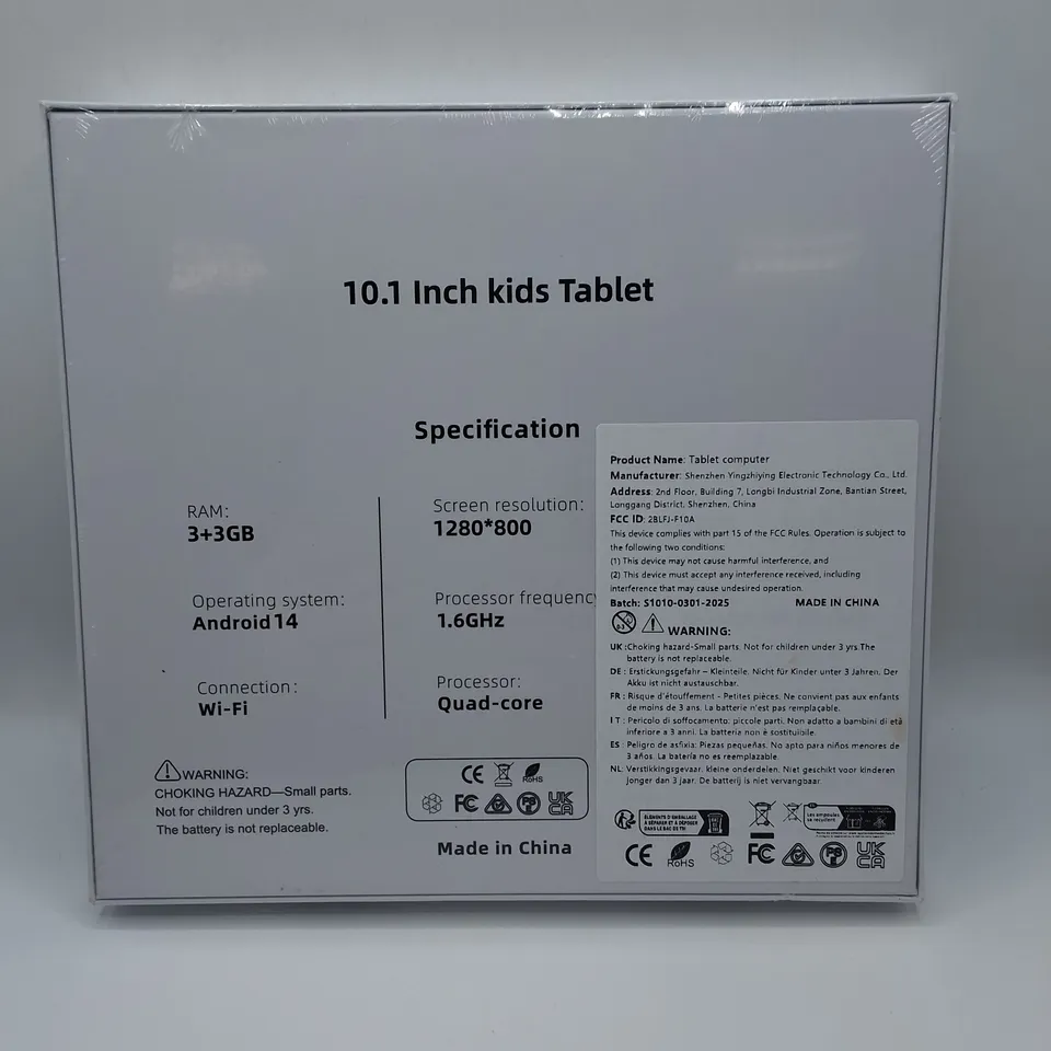 SEALED 10.1" 3+3GB KIDS TABLET