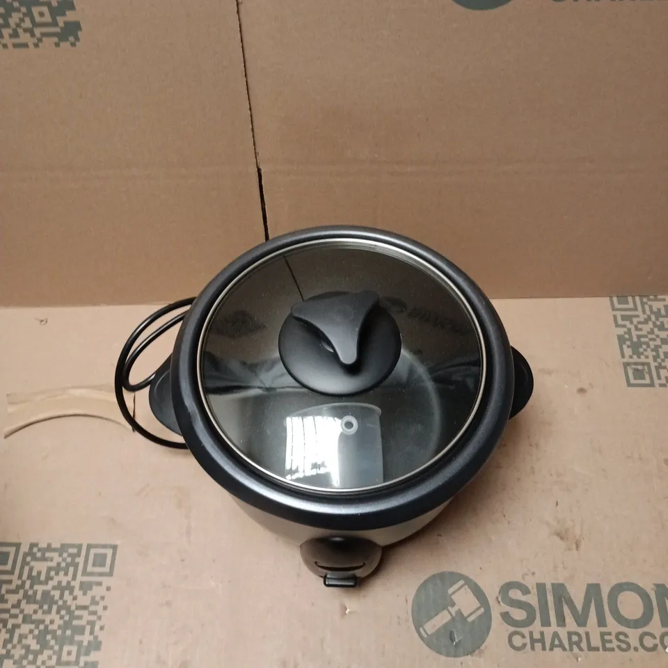 HOME 1L RICE COOKER - GREY WITH GLASS LID (BOXED)