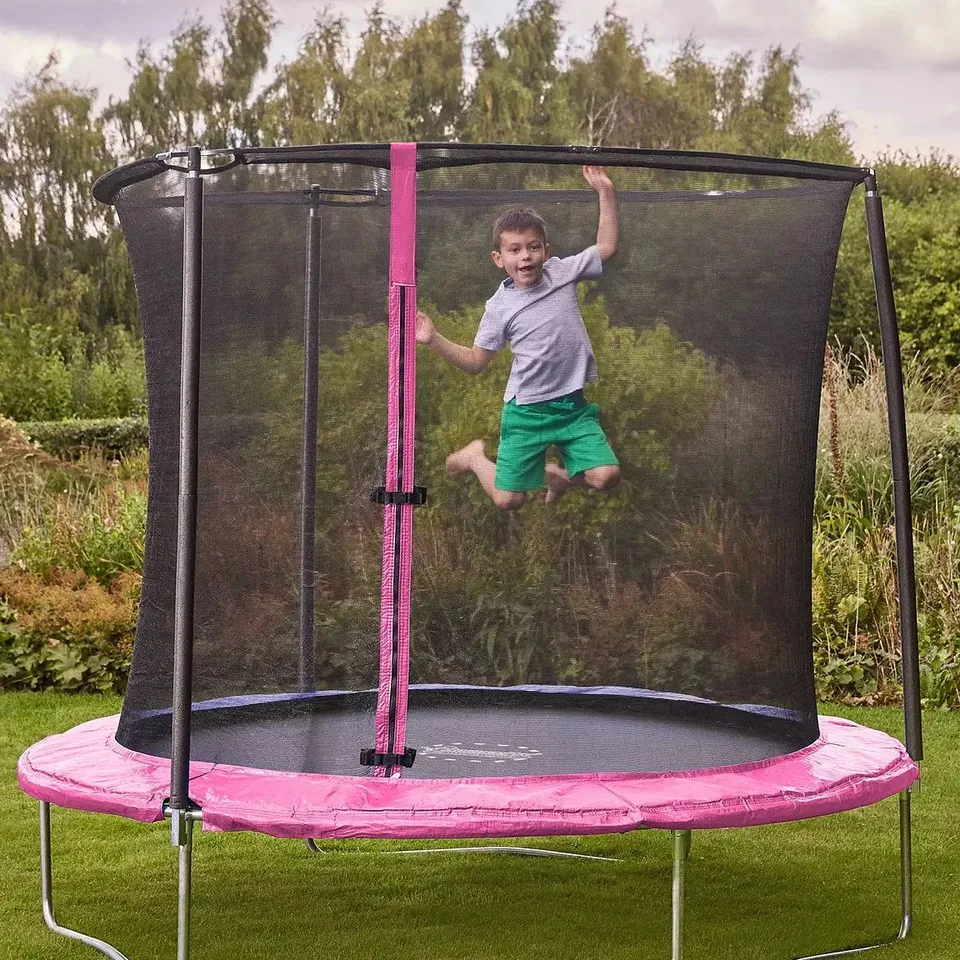 BOXED 8FT BOUNCE PRO TRAMPOLINE PINK - COLLECTION ONLY 