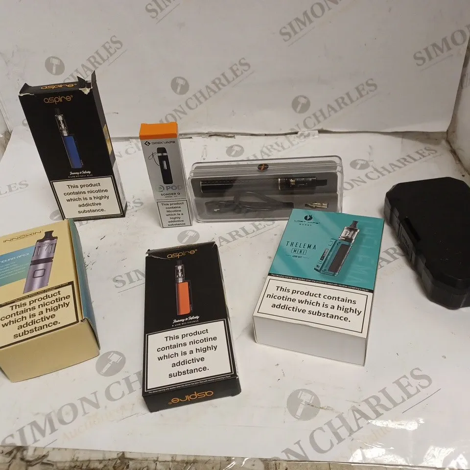 APPROXIMATELY 30 ASSORTED VAPE PRODUCTS INCLUDING: INNOKIN, ASPIRE, GEEK VAPE