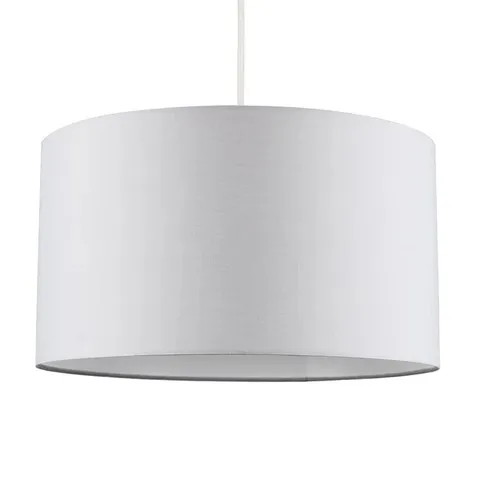 BOXED 45CM COTTON DRUM PENDANT IN BEIGE