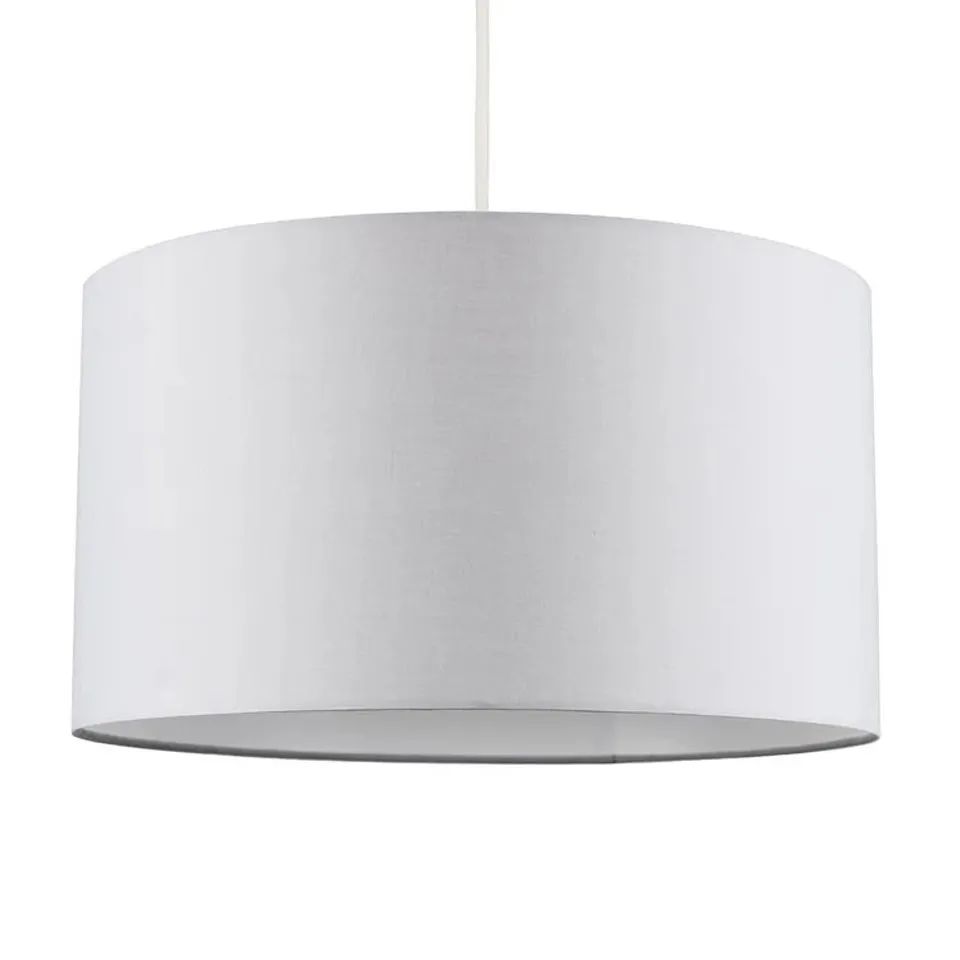 BOXED 45CM COTTON DRUM PENDANT IN BEIGE 