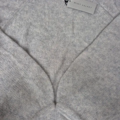 MINT VELVET CREW NECK JUMPER IN GREY SIZE SMALL